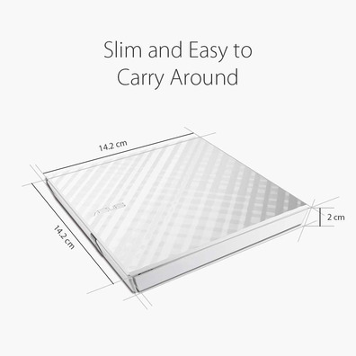 External Slim DVD Recorder Asus SDRW-08D2S-U Lite White
