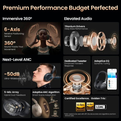 Bluetooth Haylou S40 Dark Blue headphones