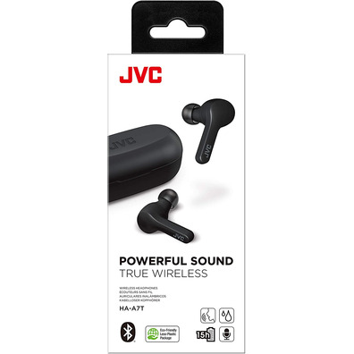 Black JVC HA-A7T Bluetooth Headphones