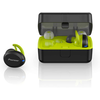 Pioneer SE-E9TW Bluetooth Headphones with Yellow Charging Case