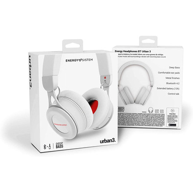 BT 4.2 Energy Sistem Urban 3 White Headphones