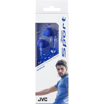 JVC Gummy Sport HA-EN10 Blue Headphones