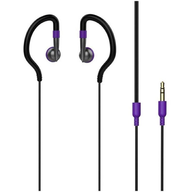 Sports Headphones Vivanco 38914 Jack 3.5 Violet