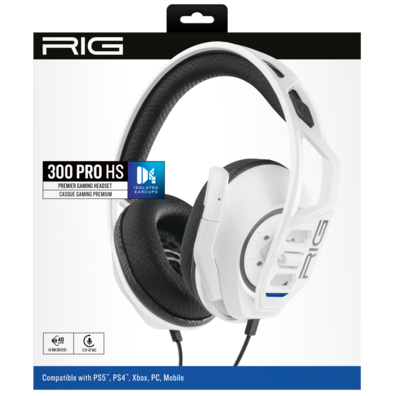 Gaming RIG 300 Pro HS White Headphones (PS5/PS4/Xbox/PC)