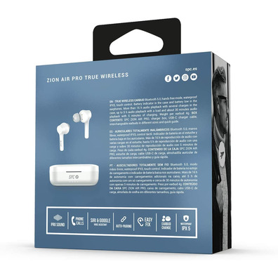 In-Ear Spc Zion Air Pro White BT 5.0 Headphones