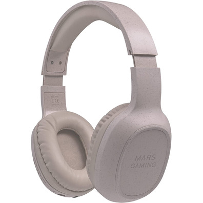 Mars Gaming MHW Wireless Headphones-ECO Bluetooth/Jack 3.5mm Grey