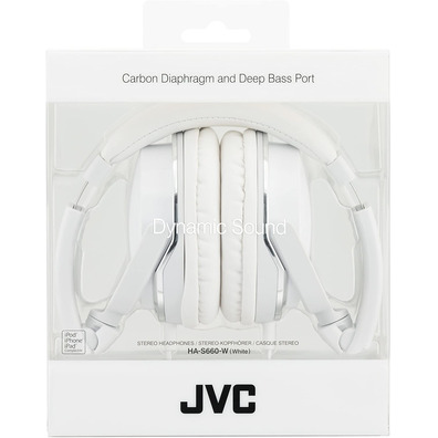 White JVC HA-S660 Headphones