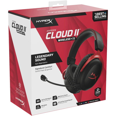 Kingston HyperX Cloud II HHSC2X-BA-RD/G Black/Red Headphones