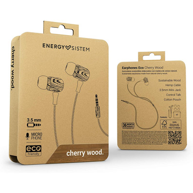 Micro Energy Sistem Eco Cherry Wood Headphones