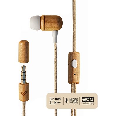 Micro Energy Sistem Eco Cherry Wood Headphones