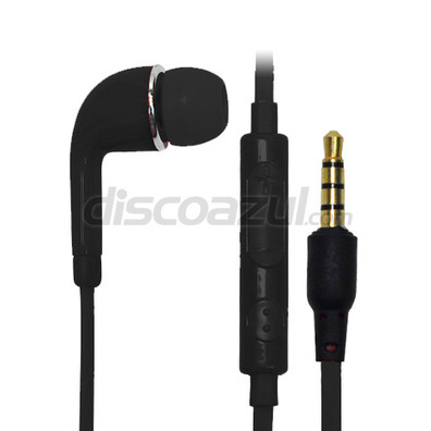 Earphones with microphone for Samsung Galaxy S4 Black