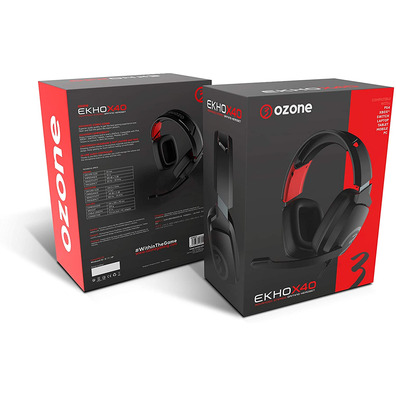 Ozone Ekho X40 Black Headphones PC/PS4/Xbox/Switch