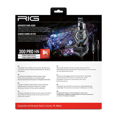 RiG Premier Gaming 300 Pro HS Black Switch Headphones