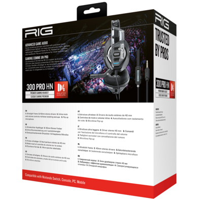 RiG Premier Gaming 300 Pro HS Black Switch Headphones