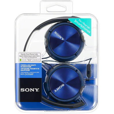 Blue SONY MDRZX310APL Headphones