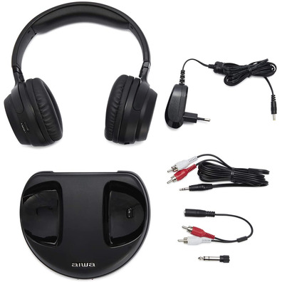 Wireless Aiwa WHF-880 Black Headphones