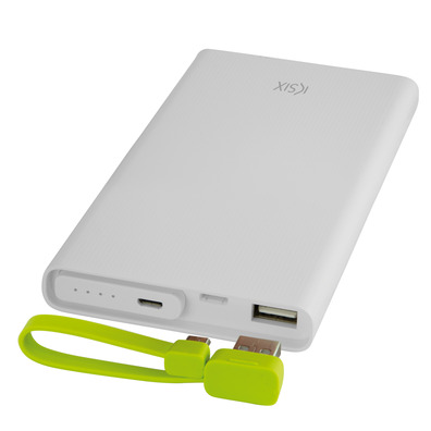 EXTERNAL BATERIA KSIX 10000 MAH USB QUICK CHARGE 3.0 and USB BLANCA