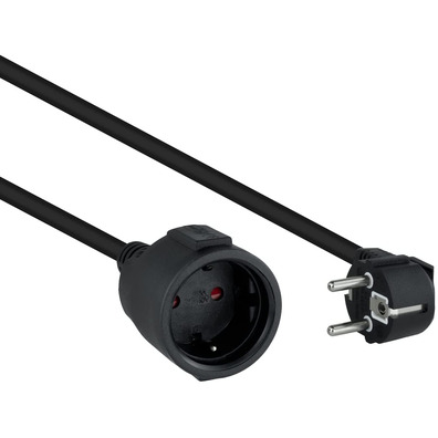 Black 2m Nanocable Elongated Power Cord