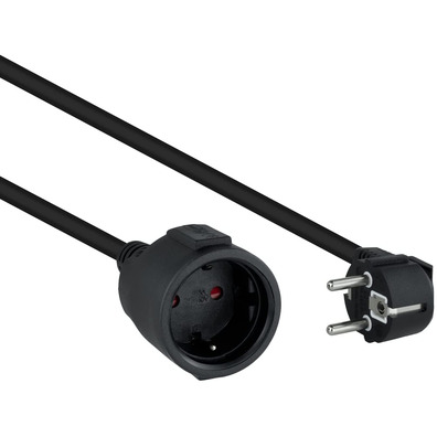 Black 2m Nanocable Elongated Power Cord