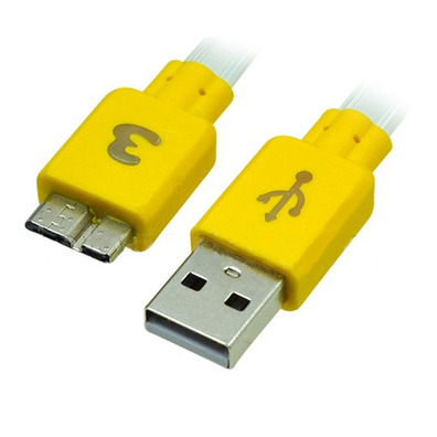 Luminous charge/sync cable for Galaxy Note 3 Yellow