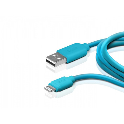 Charger and transfer cable lightning 1m Blue SBS