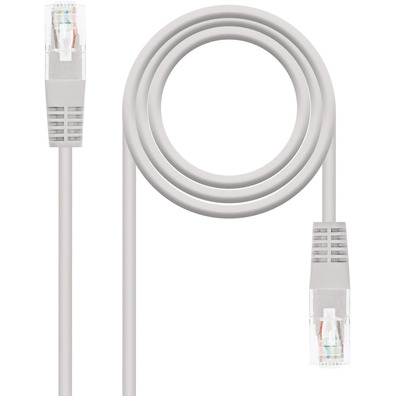 Network Cable UTP Cat 5E RJ45 Nanocable 15m Gris