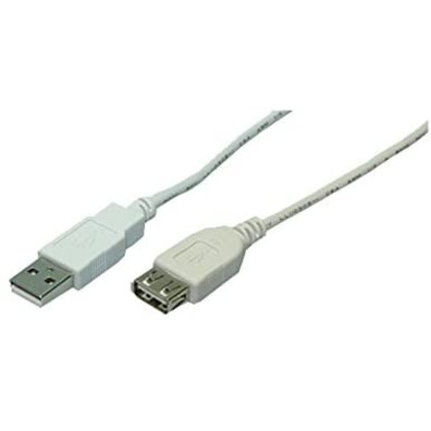 USB (A) 2.0 to USB (A) Logilink 5m Grey cable