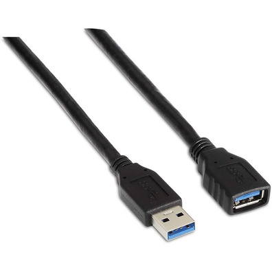 USB (A) to USB (A) 3.0 Aisens 1m Black cable