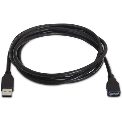 USB (A) to USB (A) 3.0 Aisens 1m Black cable