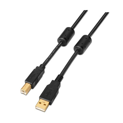 USB 2.0 Aisens A101-0009 USB (M) to USB (M) 2m Black Printer Cable