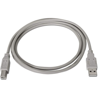 USB (A) M 2.0 to USB (B) M Aisens 1M Grey Printer Cable