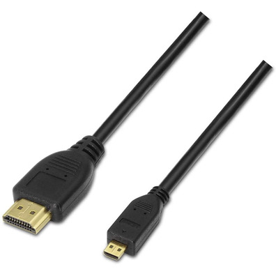 Micro HDMI (D) M to HDMI (A) M Aisens 1.8M Black Cable