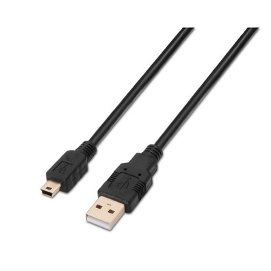 USB cable (A) M 2.0 to Mini USB (B) M Aisens 0.5M Black