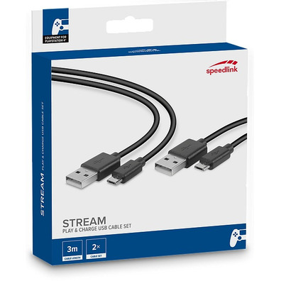 Cables STREAM PLAY/CHARGE USB Speedlink for PS4