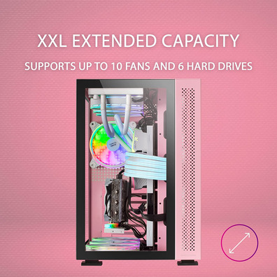 ATX Premium Mars Gaming MCV2P XXL Pink Box