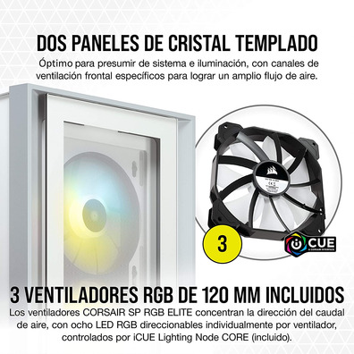 Corsair ICUE Box 4000X RGB Tempered Glass White