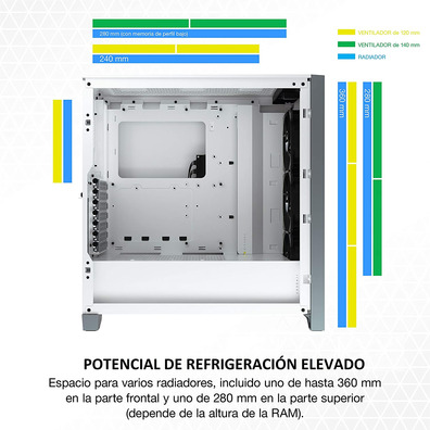 Corsair ICUE Box 4000X RGB Tempered Glass White