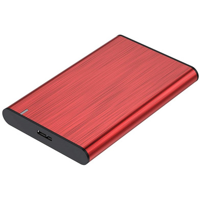 Outer Box 2.5 '' USB 3.1 SATA Aisens Aluminium Black ASE-2525RED