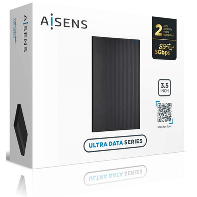 External Box 3.5 '' USB 3.1 SATA Aisens Aluminium Black ASE-3532B