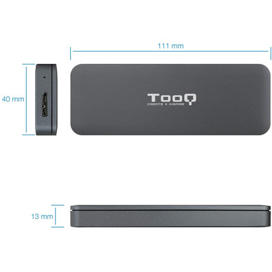 SSD M2 NGFF TooQ TQE-2281 USB-C External Box