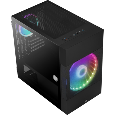 Box Micro ATX Aerocool Cube Atomic Black