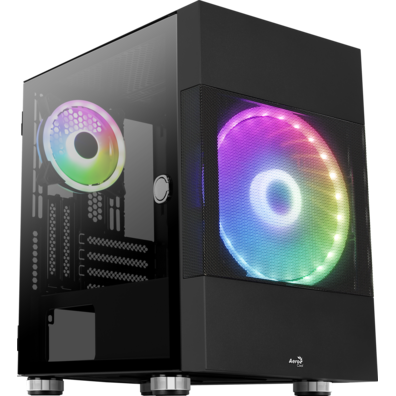 Box Micro ATX Aerocool Cube Atomic Black