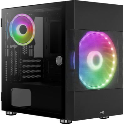 Box Micro ATX Aerocool Cube Atomic Black