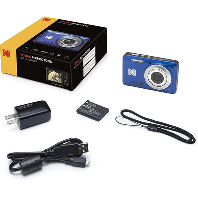 Kodak Pixpro FZ55 16MP Zoom Optical 5X Blue Camera