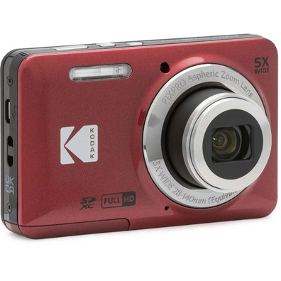 Kodak Pixpro FZ55 16MP Zoom Optical 5X Red Camera