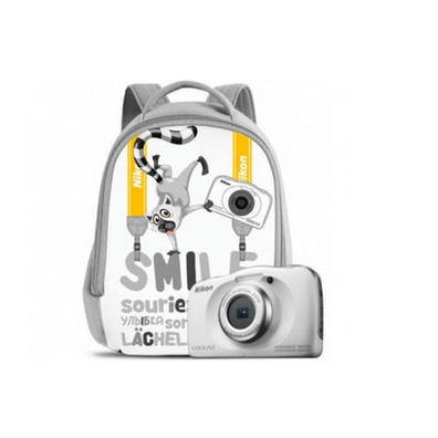 Nikon Submersible Coolpix W100 White + Mochila camera