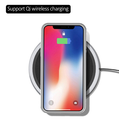 Magnetic Case with Tempered Glass iPhone X Silver