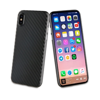 Black carbon fiber housing "special edition" iphone X muvit
