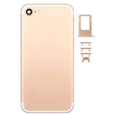 Battery Cover for iPhone 7 Gold + Side Buttons + SIM Tray