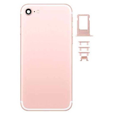 Battery Cover for iPhone 7 Rose Gold + Side Buttons + SIM Tray